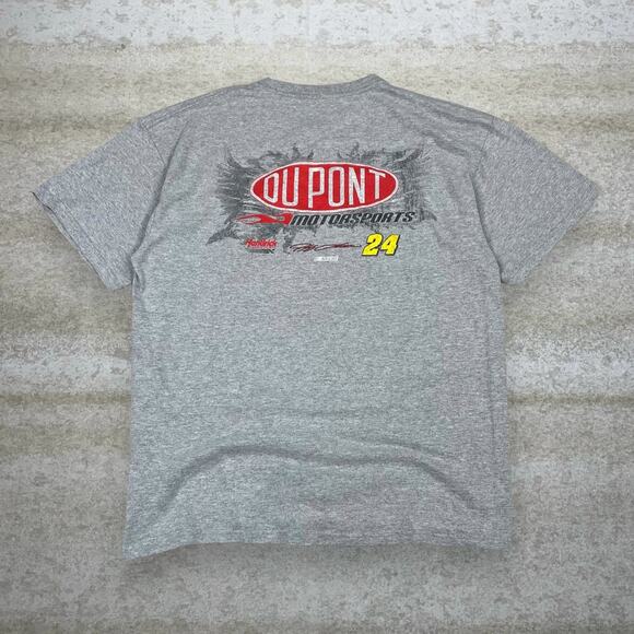 Jeff Gordon Nascar Shirt Grey Cotton Short Sleeve - Picture 2 of 4